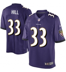 Nike Baltimore Ravens #33 Will Hill Purple Team Color Men 27s Stitched NFL New Elite Jersey