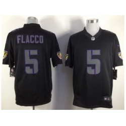 Nike Baltimore Ravens 5 Joe Flacco Black Limited Impact NFL Jersey