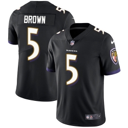 Nike Baltimore Ravens 5 Marquise Brown Black Alternate Men Stitched NFL Vapor Untouchable Limited Jersey