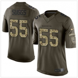 Nike Baltimore Ravens #55 Terrell Suggs GreenI Men 27s Stitched NFL Limited Salute to Service Jersey