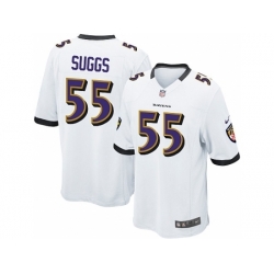 Nike Baltimore Ravens 55 Terrell Suggs White Game NFL Jersey