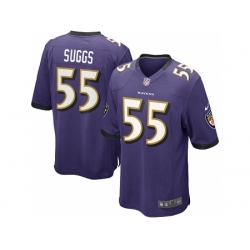 Nike Baltimore Ravens 55 Terrell Suggs purple Game NFL Jersey