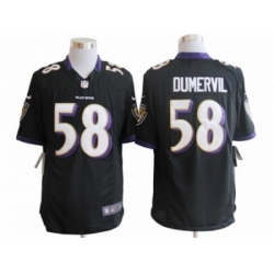 Nike Baltimore Ravens 58 Elvis Dumervil Black Game NFL Jersey