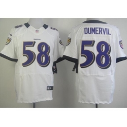 Nike Baltimore Ravens 58 Elvis Dumervil Purple White elite NFL Jersey