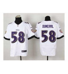 Nike Baltimore Ravens 58 Elvis Dumervil white Elite NFL Jersey
