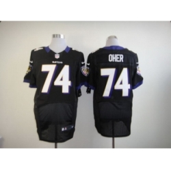 Nike Baltimore Ravens 74 Michael Oher black Elite NFL Jersey