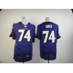 Nike Baltimore Ravens 74 Michael Oher purple Elite NFL Jersey