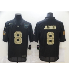 Nike Baltimore Ravens 8 Lamar Jackson Black Camo 2020 Salute To Service Limited Jersey