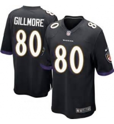 Nike Baltimore Ravens #80 Crockett Gillmore Black Team Color Mens Stitched NFL New Elite Jersey