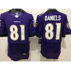 Nike Baltimore Ravens 81 Owen Daniels Purple Elite NFL Jersey