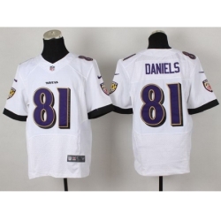 Nike Baltimore Ravens 81 Owen Daniels White Elite NFL Jersey