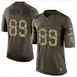 Nike Baltimore Ravens #89 Steve Smith Sr Green Men 27s Stitched NFL Limited Salute to Service Jersey