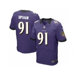 Nike Baltimore Ravens 91 Courtney Upshaw Purple Elite NFL Jersey