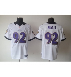 Nike Baltimore Ravens 92 Haloti Ngata White Elite NFL Jersey
