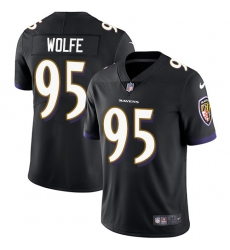 Nike Baltimore Ravens 95 Derek Wolfe Black Alternate Men Stitched NFL Vapor Untouchable Limited Jersey