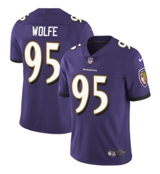 Nike Baltimore Ravens 95 Derek Wolfe Purple Team Color Men Stitched NFL Vapor Untouchable Limited Jersey