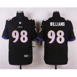 Nike Baltimore Ravens #98 Brandon Williams Black Alternate Mens Stitched NFL New Elite Jersey