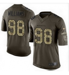 Nike Baltimore Ravens #98 Brandon Williams Green Mens Stitched NFL Limited Salute to Service Jersey