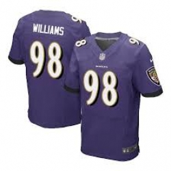 Nike Baltimore Ravens #98 Brandon Williams Purple Team Color Men 27s Stitched NFL New Elite Jersey