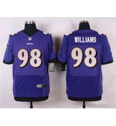 Nike Baltimore Ravens #98 Brandon Williams Purple Team Color Mens Stitched NFL New Elite Jersey