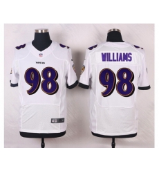 Nike Baltimore Ravens #98 Brandon Williams White Mens Stitched NFL New Elite Jersey