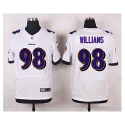 Nike Baltimore Ravens #98 Brandon Williams White Mens Stitched NFL New Elite Jersey