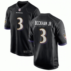 Nike Men's Baltimore Ravens #3 Beckham Jr Black NFL Vapor Limited Jerseys