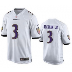 Nike Men's Baltimore Ravens #3 Beckham Jr White NFL Vapor Limited Jerseys