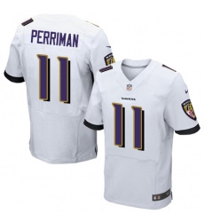 Nike Ravens #11 Breshad Perriman White Mens Stitched NFL New Elite Jersey