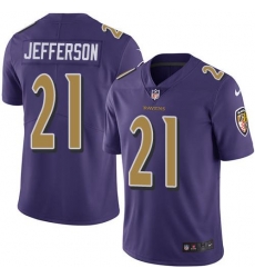 Nike Ravens #21 Tony Jefferson Purple Men's Stitched NFL Limited Rush Jersey