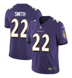Nike Ravens #22 Jimmy Smith Purple Team Color Mens Stitched NFL Vapor Untouchable Limited Jersey