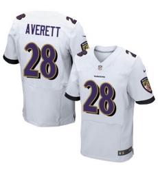 Nike Ravens #28 Anthony Averett White Mens Stitched NFL New Elite Jersey