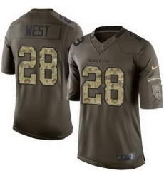 Nike Ravens #28 Terrance West Green Mens Stitched NFL Limited Salute to Service Jersey