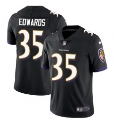 Nike Ravens 35 Gus Edwards Black Alternate Men Stitched NFL Vapor Untouchable Limited Jersey