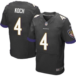 Nike Ravens #4 Sam Koch Black Alternate Mens Stitched NFL New Elite Jersey