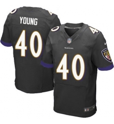 Nike Ravens #40 Kenny Young Black Alternate Mens Stitched NFL New Elite Jersey
