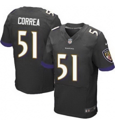 Nike Ravens #51 Kamalei Correa Black Alternate Mens Stitched NFL New Elite Jersey