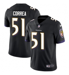 Nike Ravens #51 Kamalei Correa Black Alternate Mens Stitched NFL Vapor Untouchable Limited Jersey