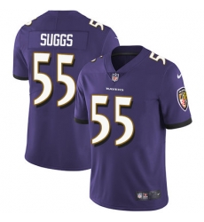 Nike Ravens #55 Terrell Suggs Purple Team Color Mens Stitched NFL Vapor Untouchable Limited Jersey