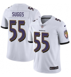 Nike Ravens #55 Terrell Suggs White Mens Stitched NFL Vapor Untouchable Limited Jersey