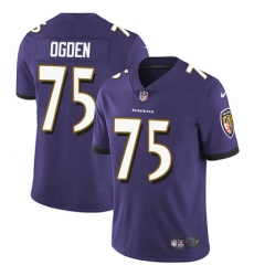 Nike Ravens #75 Jonathan Ogden Purple Team Color Mens Stitched NFL Vapor Untouchable Limited Jersey