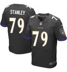 Nike Ravens #79 Ronnie Stanley Black Alternate Mens Stitched NFL New Elite Jersey