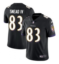 Nike Ravens #83 Willie Snead IV Black Alternate Mens Stitched NFL Vapor Untouchable Limited Jersey
