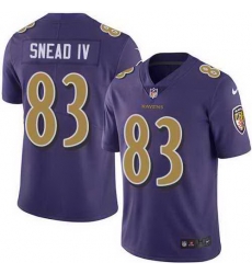 Nike Ravens 83 Willie Snead IV Purple Color Rush Limited Jersey