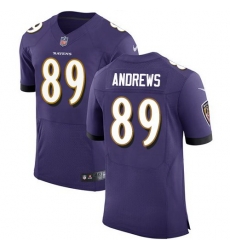 Nike Ravens 89 Mark Andrews Purple Elite Jersey