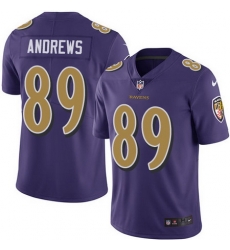 Nike Ravens #89 Mark Andrews Purple Mens Stitched NFL Limited Rush Jersey