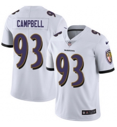 Nike Ravens 93 Calais Campbell White Men Stitched NFL Vapor Untouchable Limited Jersey