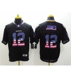 Nike baltimore ravens 12 Jacoby Jones Black Elite USA Flag Fashion NFL Jersey