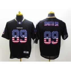 Nike baltimore ravens 89 Steve Smith Sr Black USA Flag Fashion Elite NFL Jersey