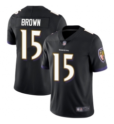 Ravens 15 Marquise Brown Black Alternate Men Stitched Football Vapor Untouchable Limited Jersey